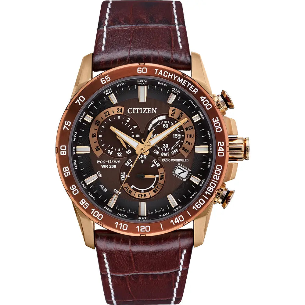 GENTS CITIZEN ECO-DRIVE PERPETUAL CALENDAR WATCH.