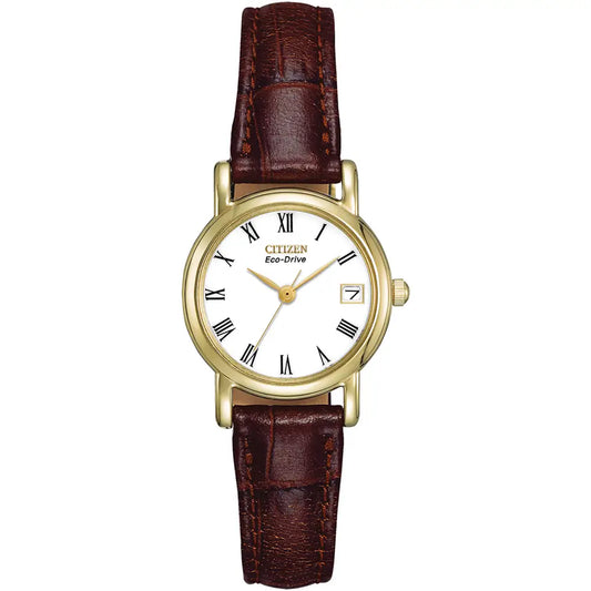 Ladies Citizen eco-drive leather Strap Watch.