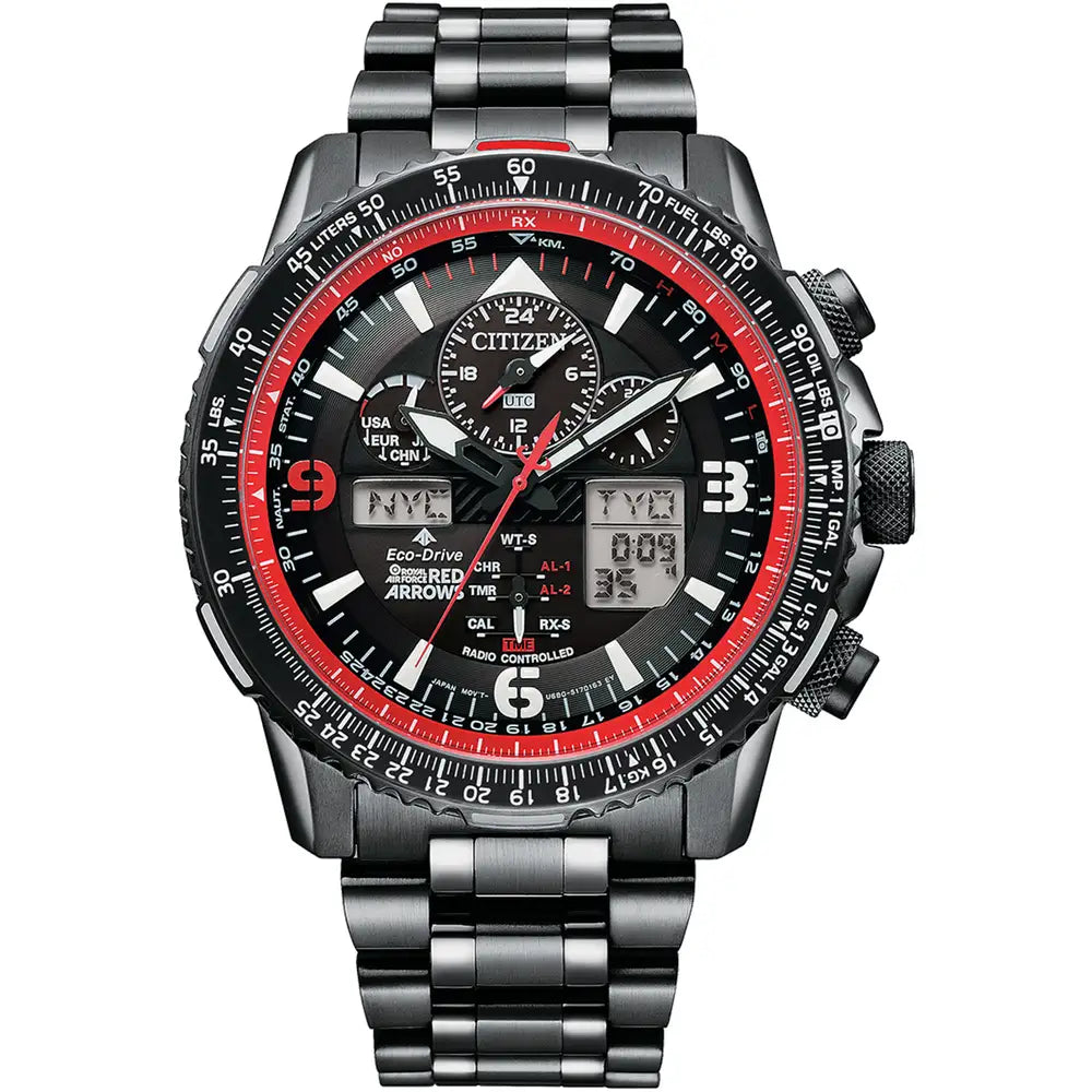 Gents Limited Edition Citizen Eco-Drive Red Arrows Radio Controlled watch.
