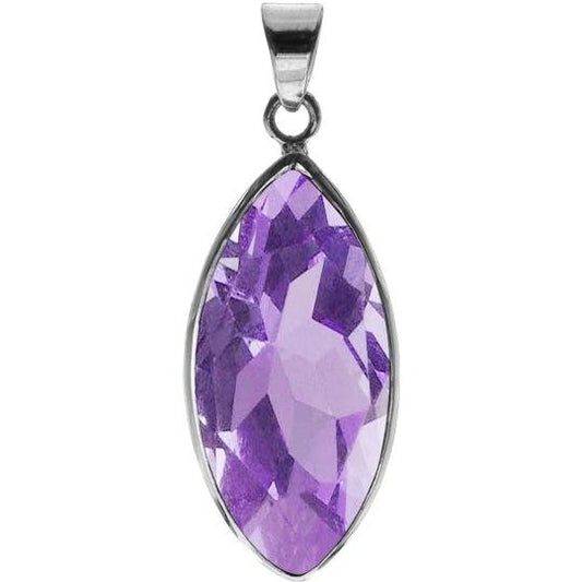 Silver and Amethyst Marquis pendant.