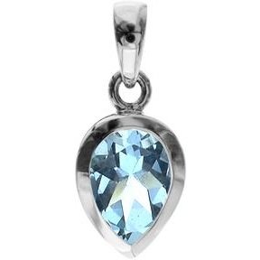 silver and blue topaz pendant.