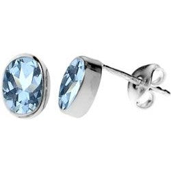 Silver and Blue Topaz necklace and earrings set