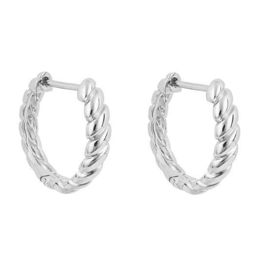 Fiorelli silver twisted hoop earrings.