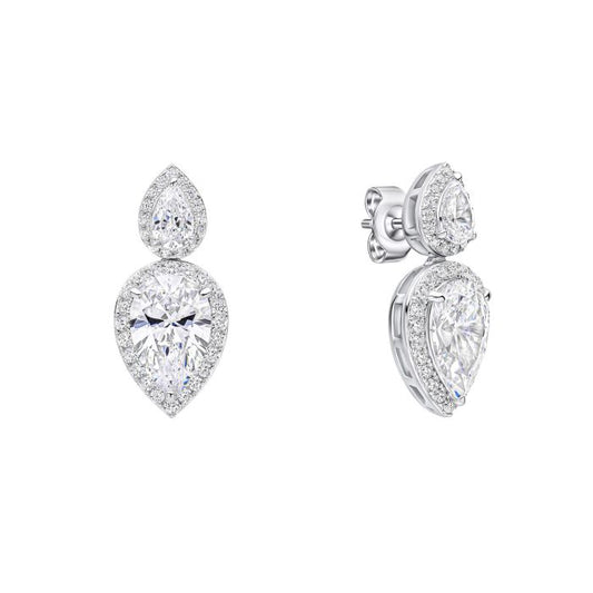 Diamonfire Silver Teardrop Earrings.