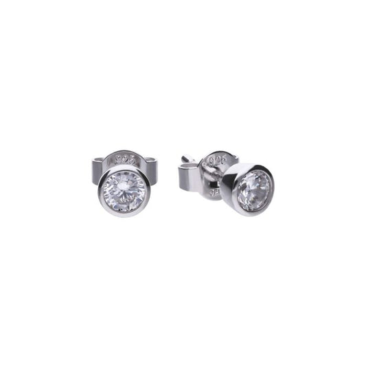 Diamonfire Silver Stud Earrings.