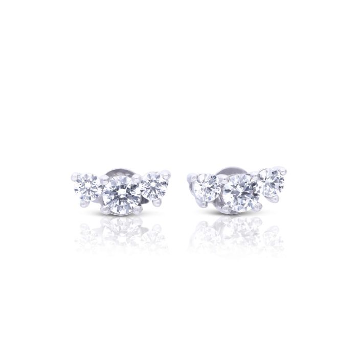 Diamonfire Silver Stud Earrings