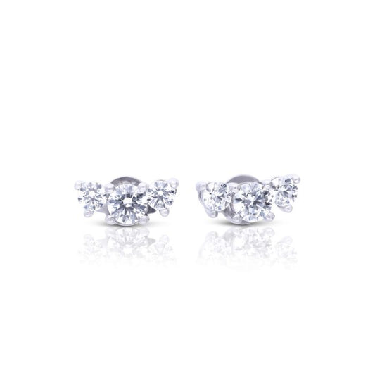 Diamonfire Silver Stud Earrings.