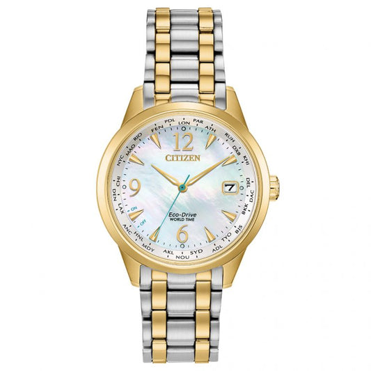 Ladies Citizen Eco-Drive World Time watch.