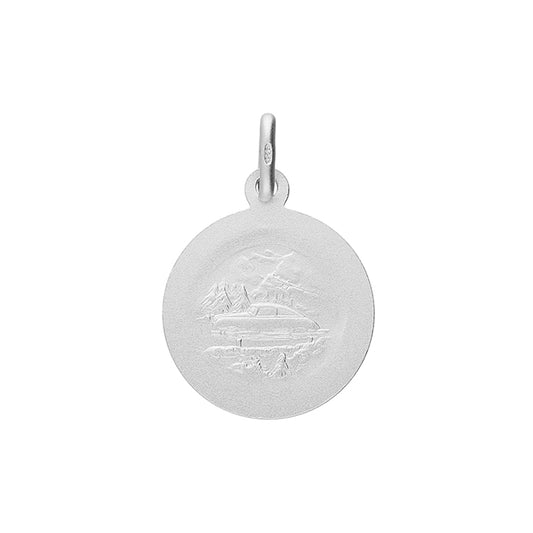 Silver double sided St Christophers pendant.
