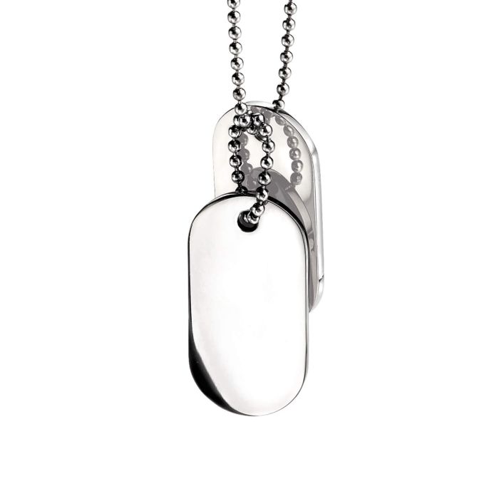 Gents Stainless Steel Double Dog Tags