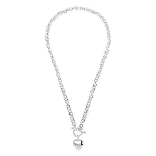 Fiorelli Silver heart T-bar necklaces