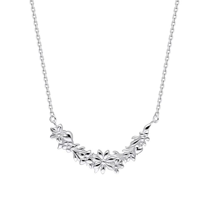 Laura Ashley Silver Floral Necklace