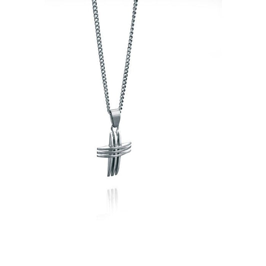 Gents Stainless Steel Cross Pendant