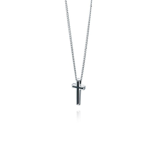 Gents Black Cross Pendant