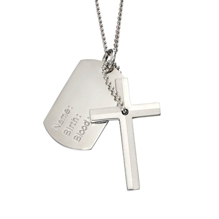 Gents Cross and Dog Tag