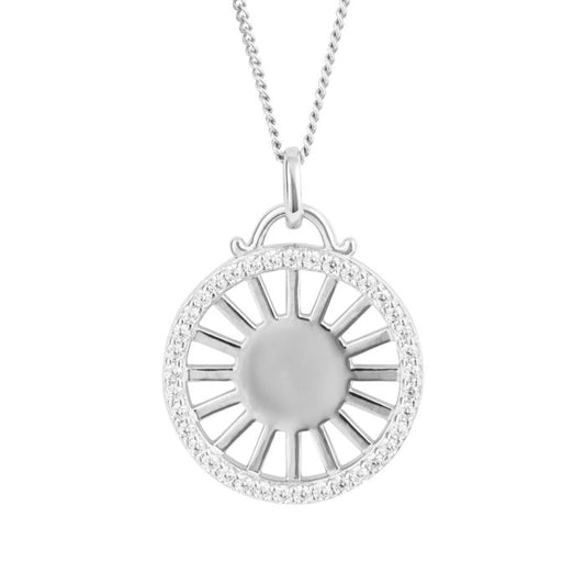 Fiorelli Silver and Cubic Zirconia circular pendant