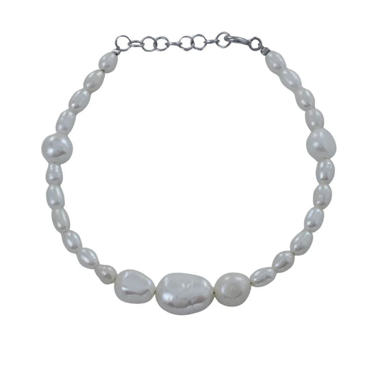 Silver and Freshwater pearl bracelet