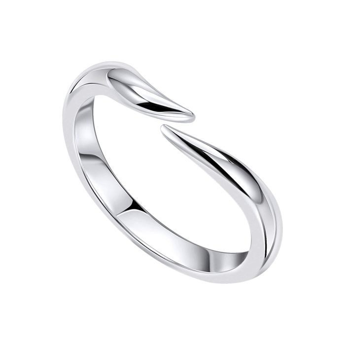 Silver ribbon twist ring