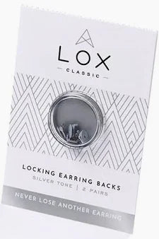 Lox earring backs silver colour