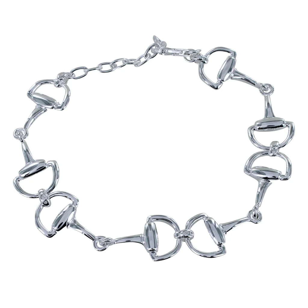 Silver snaffle bracelet