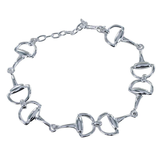 Silver snaffle bracelet