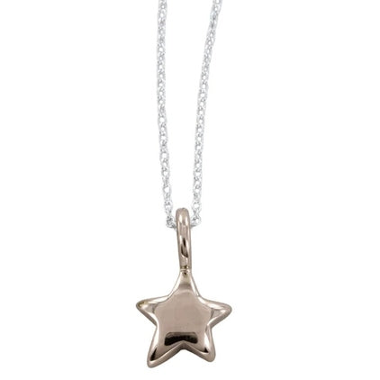 Silver Star necklace with Rose Gold detail