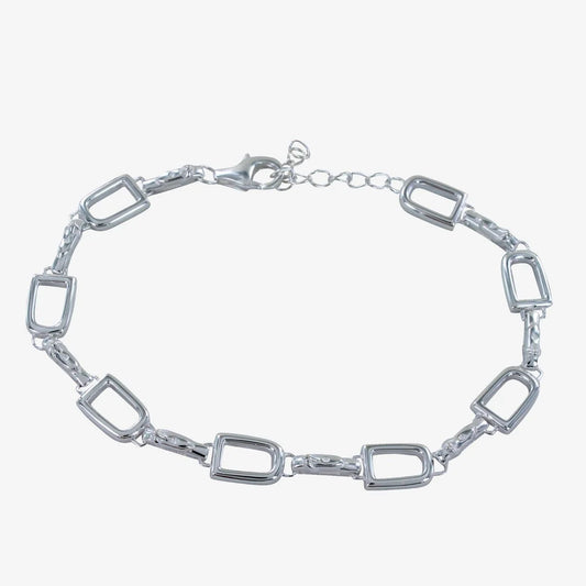 Silver Stirrup and Buckle bracelet