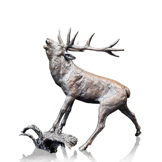 Stag Roaring Bronze