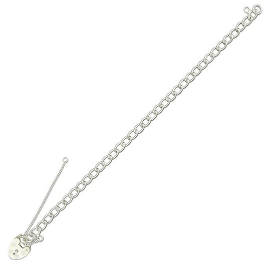 Silver Medium Single Link Charm Bracelet