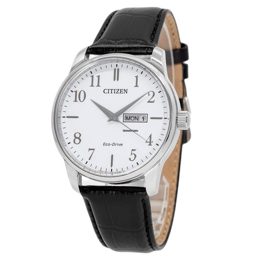 Gents Citizen Eco-Drive Leather Strap Watch.