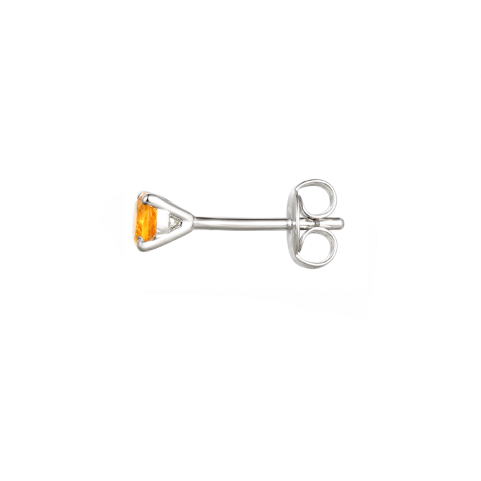 Silver and Citrine small stud earrings