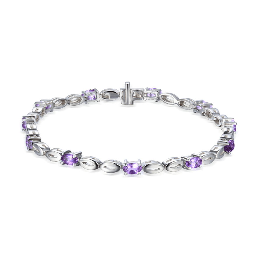 Silver and Amethyst bracelet.