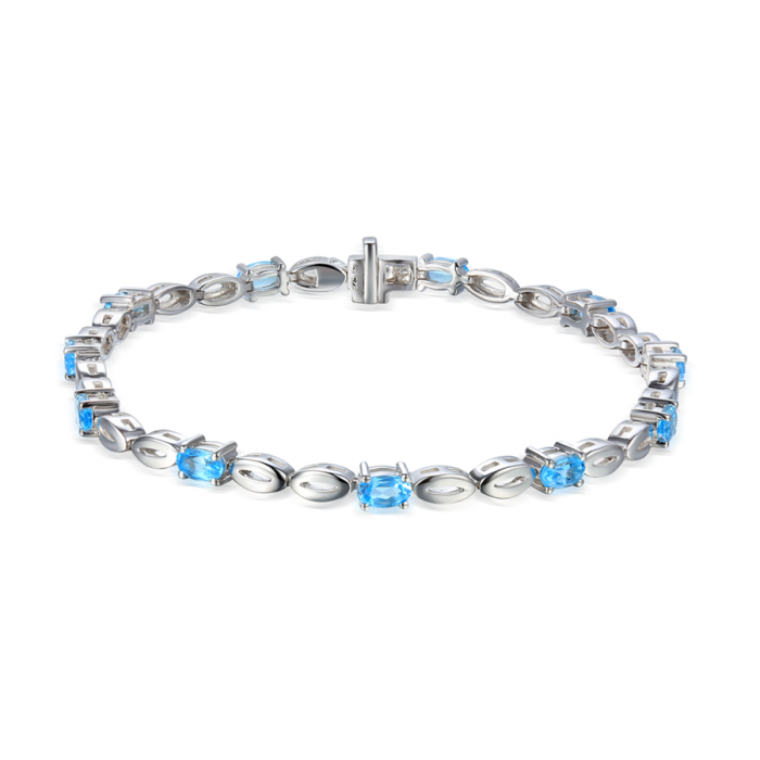 Silver and blue Topaz bracelet.