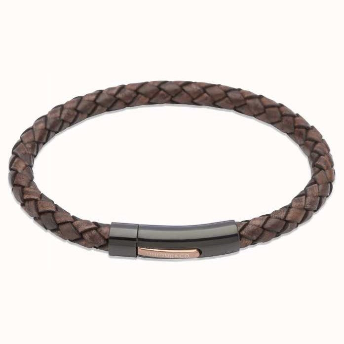 Gents Brown Leather Bracelet