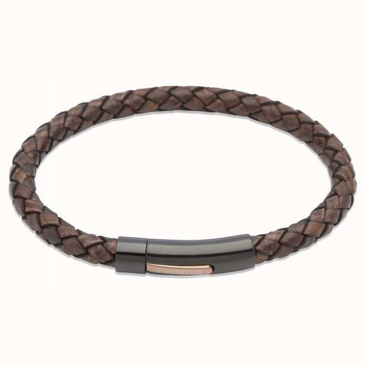 Gents Brown Leather Bracelet