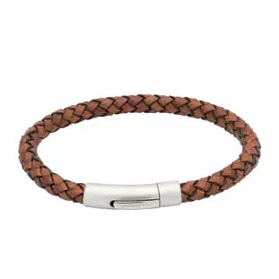 Gents Brown Leather Bracelet