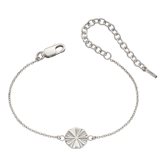 Fiorelli Silver diamond cut circle charm Bracelet.