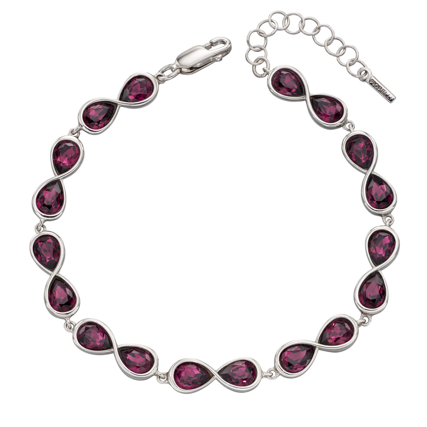Fiorelli Silver & Amethyst Crystal Bracelet.