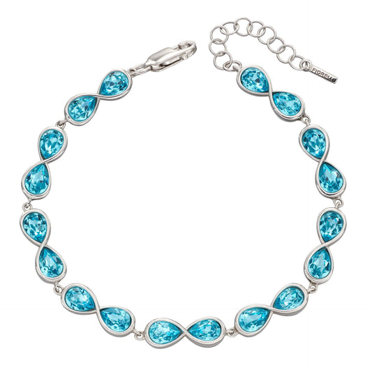 Fiorelli silver and blue crystal bracelet.