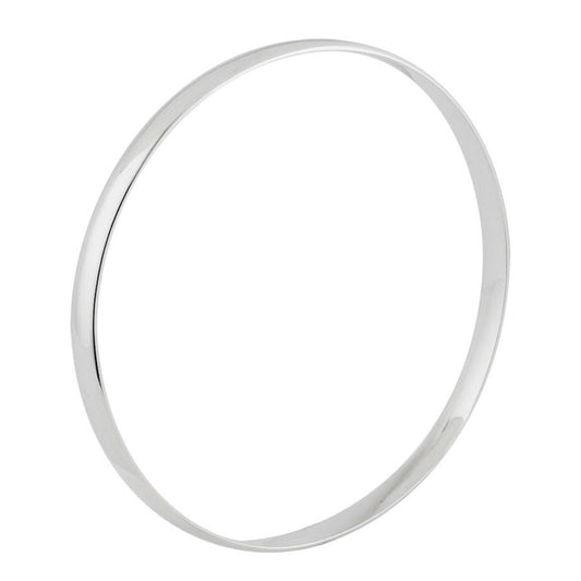 Silver round bangle