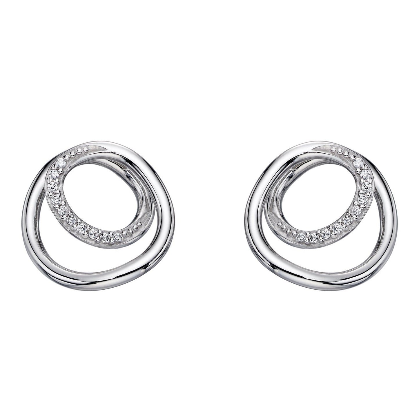 Fiorelli Silver & Cubic Zirconia Stud Earrings