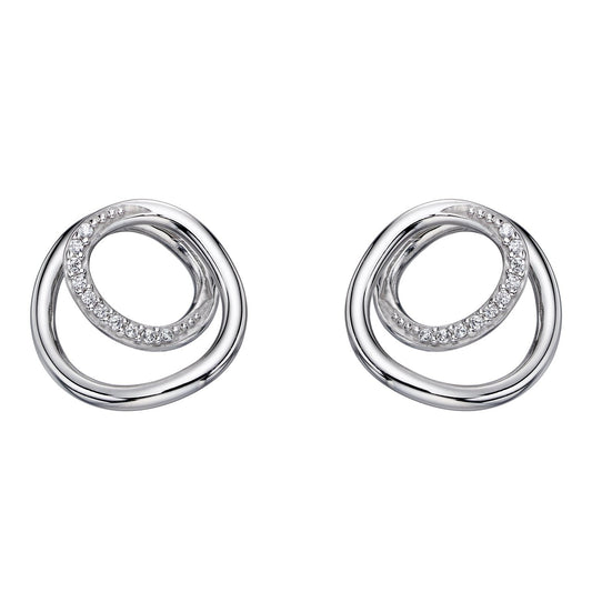 Fiorelli Silver & Cubic Zirconia Stud Earrings