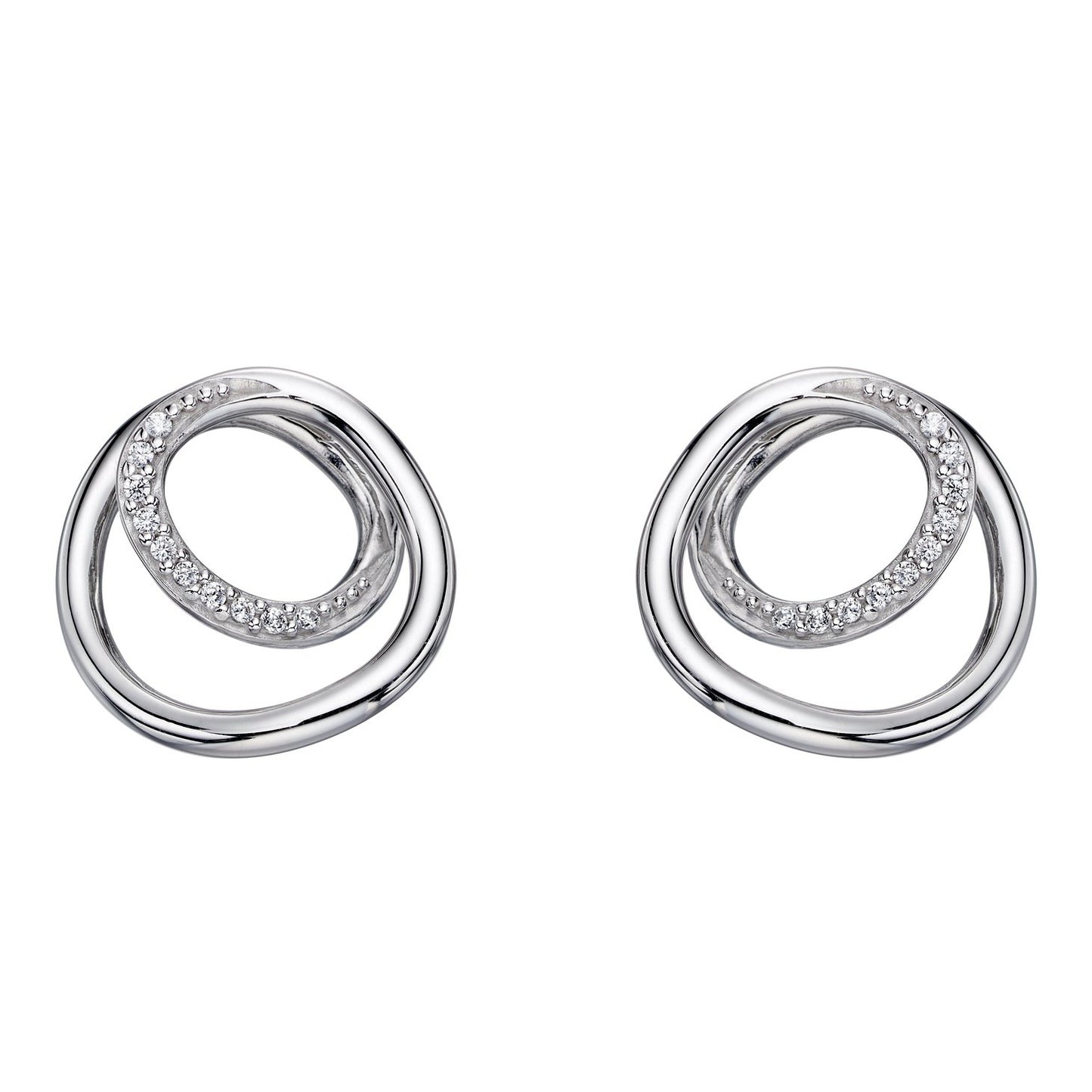 Fiorelli Silver & Cubic Zirconia Stud Earrings
