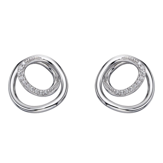 Fiorelli Silver & Cubic Zirconia Stud Earrings