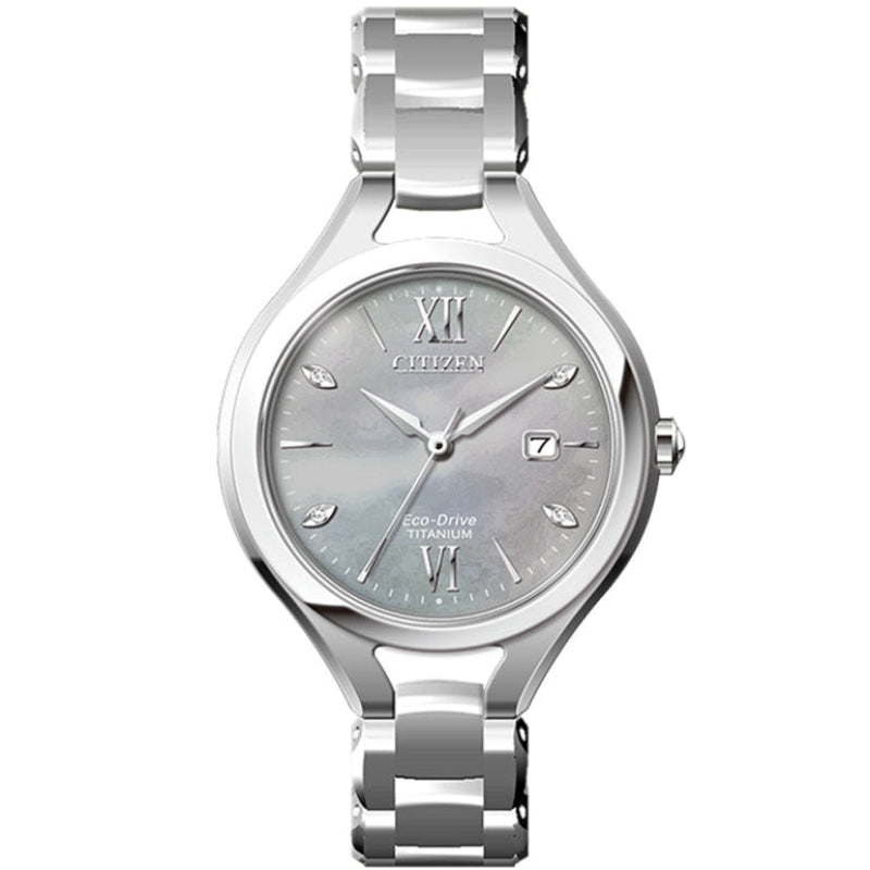 Ladies Citizen eco-drive Super Titanium watch.