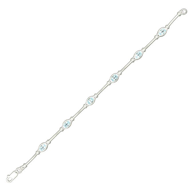 Silver and Blue Topaz Bracelet.