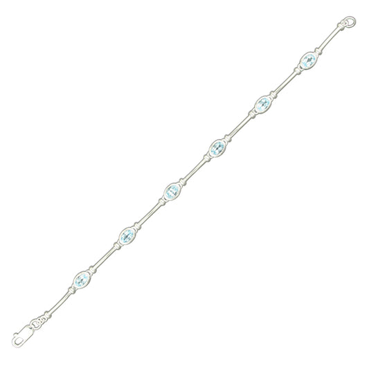 Silver and Blue Topaz Bracelet.