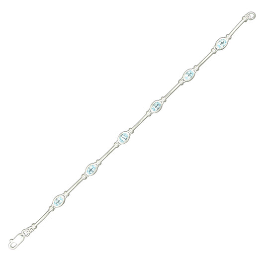 Silver and Blue Topaz Bracelet