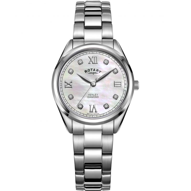 Ladies Rotary Henley diamond set dial watch.