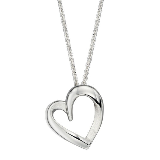 Silver Open Heart Pendant